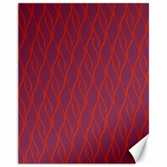 Red Pattern Canvas 11  X 14   by Valentinaart