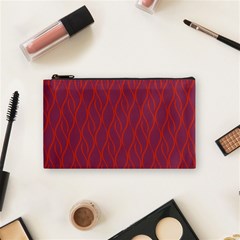 Red Pattern Cosmetic Bag (small)  by Valentinaart