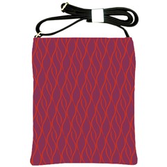 Red Pattern Shoulder Sling Bags by Valentinaart