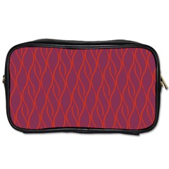 Red Pattern Toiletries Bags by Valentinaart