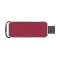 Red Pattern Portable Usb Flash (two Sides) by Valentinaart