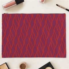 Red Pattern Cosmetic Bag (xxl)  by Valentinaart