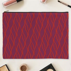 Red Pattern Cosmetic Bag (xxxl)  by Valentinaart