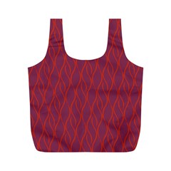 Red Pattern Full Print Recycle Bags (m)  by Valentinaart