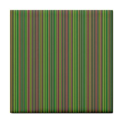 Green Lines Tile Coasters by Valentinaart