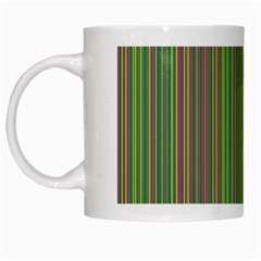 Green Lines White Mugs by Valentinaart