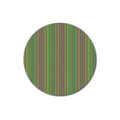 Green Lines Magnet 3  (round) by Valentinaart