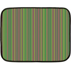 Green Lines Double Sided Fleece Blanket (mini)  by Valentinaart