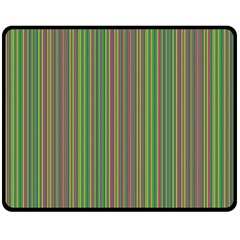 Green Lines Fleece Blanket (medium)  by Valentinaart