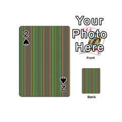 Green Lines Playing Cards 54 (mini)  by Valentinaart