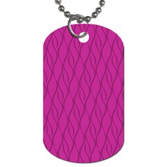 Magenta Pattern Dog Tag (one Side) by Valentinaart