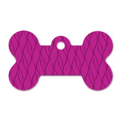 Magenta Pattern Dog Tag Bone (one Side) by Valentinaart