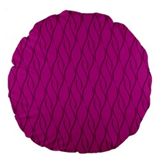 Magenta Pattern Large 18  Premium Flano Round Cushions by Valentinaart