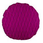 Magenta pattern Large 18  Premium Flano Round Cushions Front