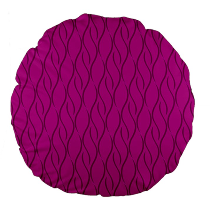 Magenta pattern Large 18  Premium Flano Round Cushions