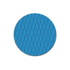 Blue Pattern Magnet 3  (round) by Valentinaart