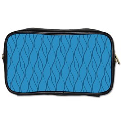 Blue Pattern Toiletries Bags 2-side by Valentinaart