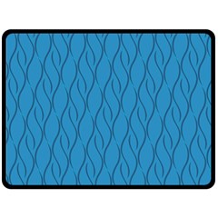 Blue Pattern Fleece Blanket (large)  by Valentinaart