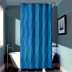 Blue Pattern Shower Curtain 36  X 72  (stall)  by Valentinaart