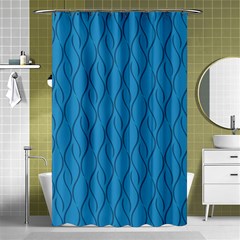 Blue Pattern Shower Curtain 48  X 72  (small)  by Valentinaart