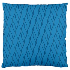 Blue Pattern Large Cushion Case (one Side) by Valentinaart