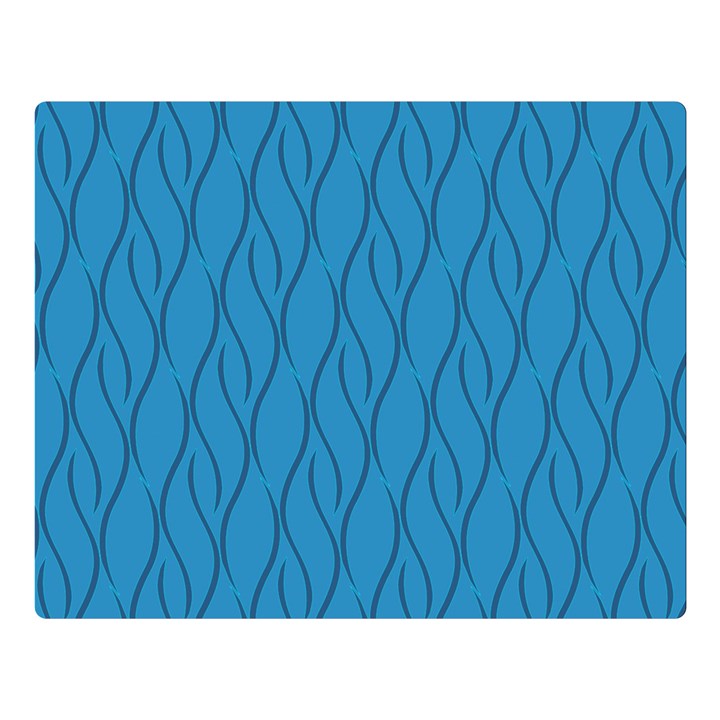 Blue pattern Double Sided Flano Blanket (Large) 