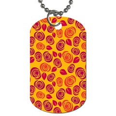 Orange Roses Dog Tag (one Side) by Valentinaart