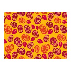 Orange Roses Double Sided Flano Blanket (mini)  by Valentinaart