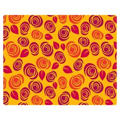 Orange Roses Double Sided Flano Blanket (medium)  by Valentinaart