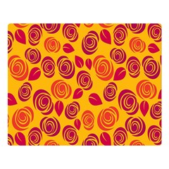 Orange Roses Double Sided Flano Blanket (large)  by Valentinaart