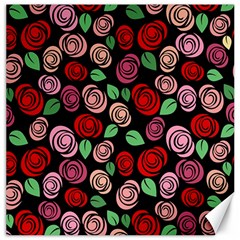 Red And Pink Roses Canvas 12  X 12   by Valentinaart