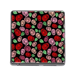 Red And Pink Roses Memory Card Reader (square) by Valentinaart