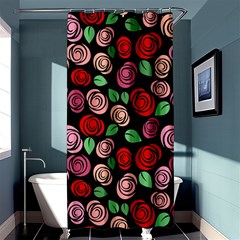 Red And Pink Roses Shower Curtain 36  X 72  (stall)  by Valentinaart