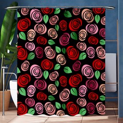 Red And Pink Roses Shower Curtain 60  X 72  (medium)  by Valentinaart