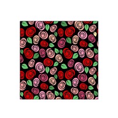 Red And Pink Roses Satin Bandana Scarf by Valentinaart