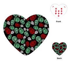 Decorative Floral Pattern Playing Cards (heart)  by Valentinaart