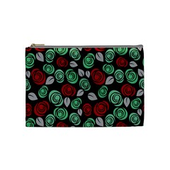 Decorative Floral Pattern Cosmetic Bag (medium)  by Valentinaart