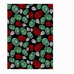 Decorative Floral Pattern Large Garden Flag (two Sides) by Valentinaart