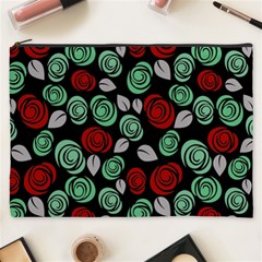 Decorative Floral Pattern Cosmetic Bag (xxxl)  by Valentinaart