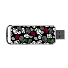 Elegant Roses Design Portable Usb Flash (one Side) by Valentinaart