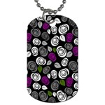 Purple roses pattern Dog Tag (One Side) Front