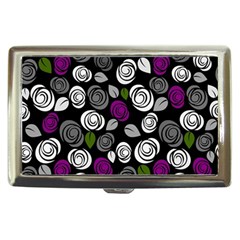 Purple Roses Pattern Cigarette Money Cases