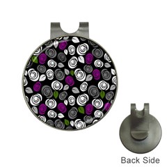 Purple Roses Pattern Hat Clips With Golf Markers by Valentinaart