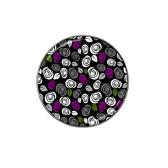 Purple Roses Pattern Hat Clip Ball Marker (10 Pack) by Valentinaart