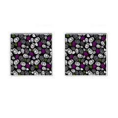 Purple Roses Pattern Cufflinks (square) by Valentinaart