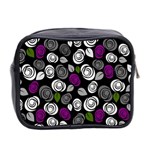 Purple roses pattern Mini Toiletries Bag 2-Side Back