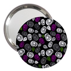 Purple Roses Pattern 3  Handbag Mirrors