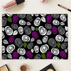 Purple Roses Pattern Cosmetic Bag (xxl)  by Valentinaart