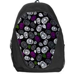 Purple Roses Pattern Backpack Bag by Valentinaart