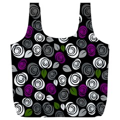 Purple Roses Pattern Full Print Recycle Bags (l)  by Valentinaart